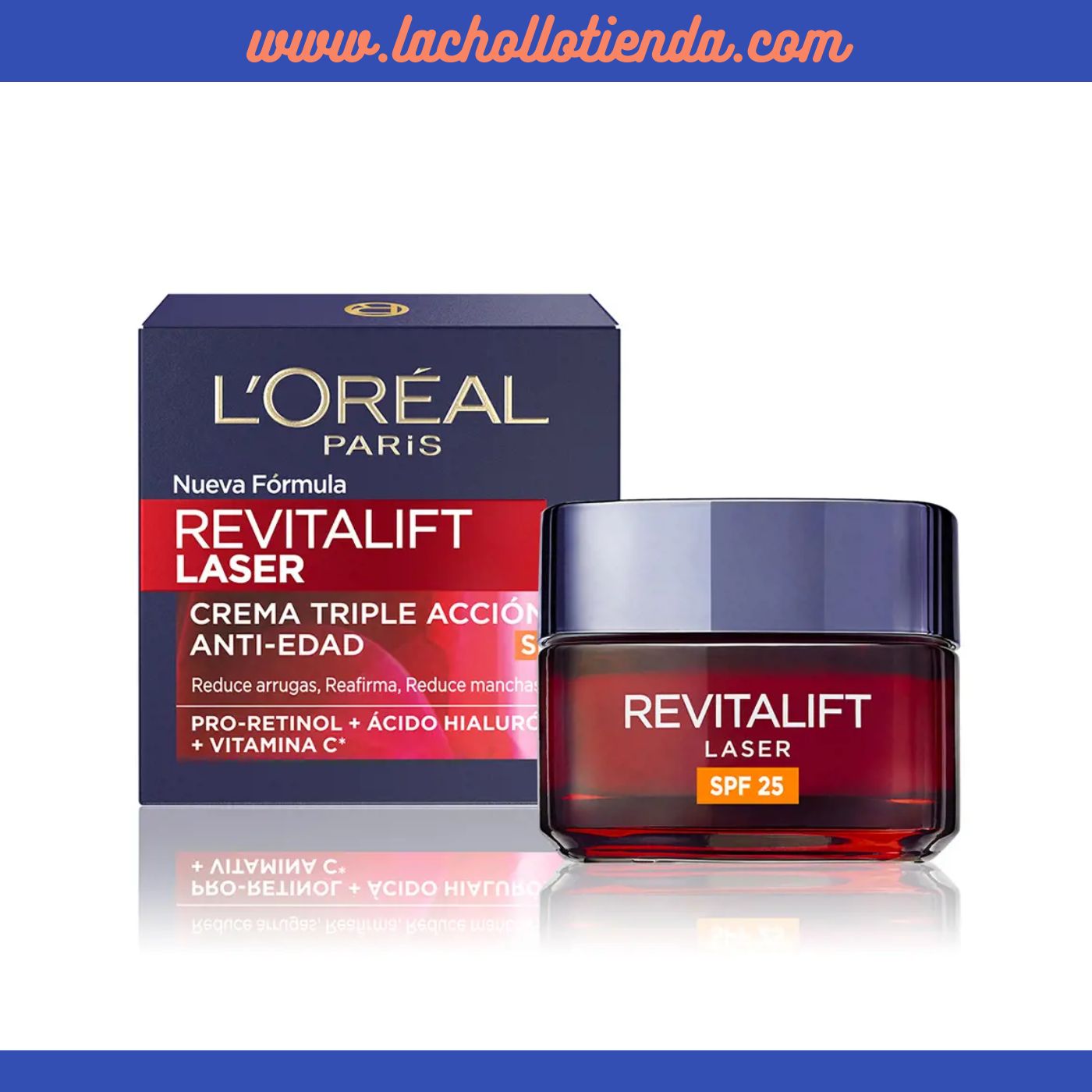 L'Oréal París REVITALIFT LASER crema día con  Proteccion Solar Factor 25 Cremas Antiarrugas y Antiedad 50ml.