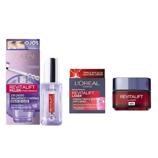 L'Oreal Pack Revitalift - Sérum de Ojos 20ml + Crema Triple Acción Día 50ml