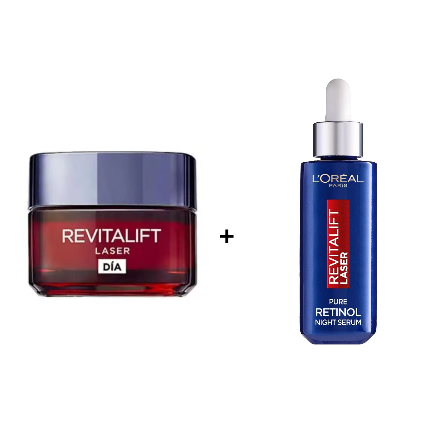 L'Oréal Revitalift Laser Pack Crema Triple Acción Día 50ml + Sérum Noche con Retinol Puro 30ml