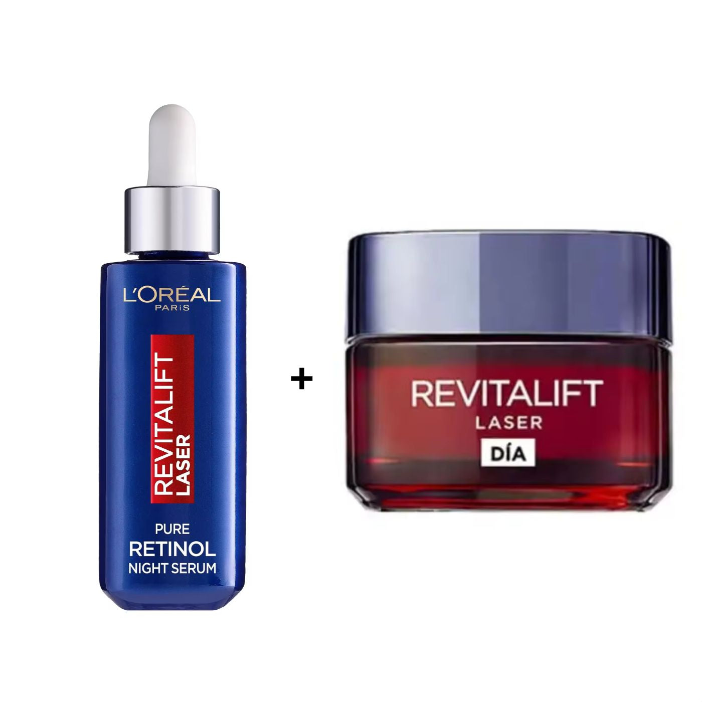 L'Oréal Revitalift Laser Pack Crema Triple Acción Día 50ml + Sérum Noche con Retinol Puro 30ml