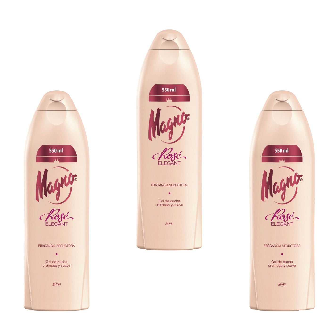 gel baño magno rosa 550ml pack ahorro 3 unidades