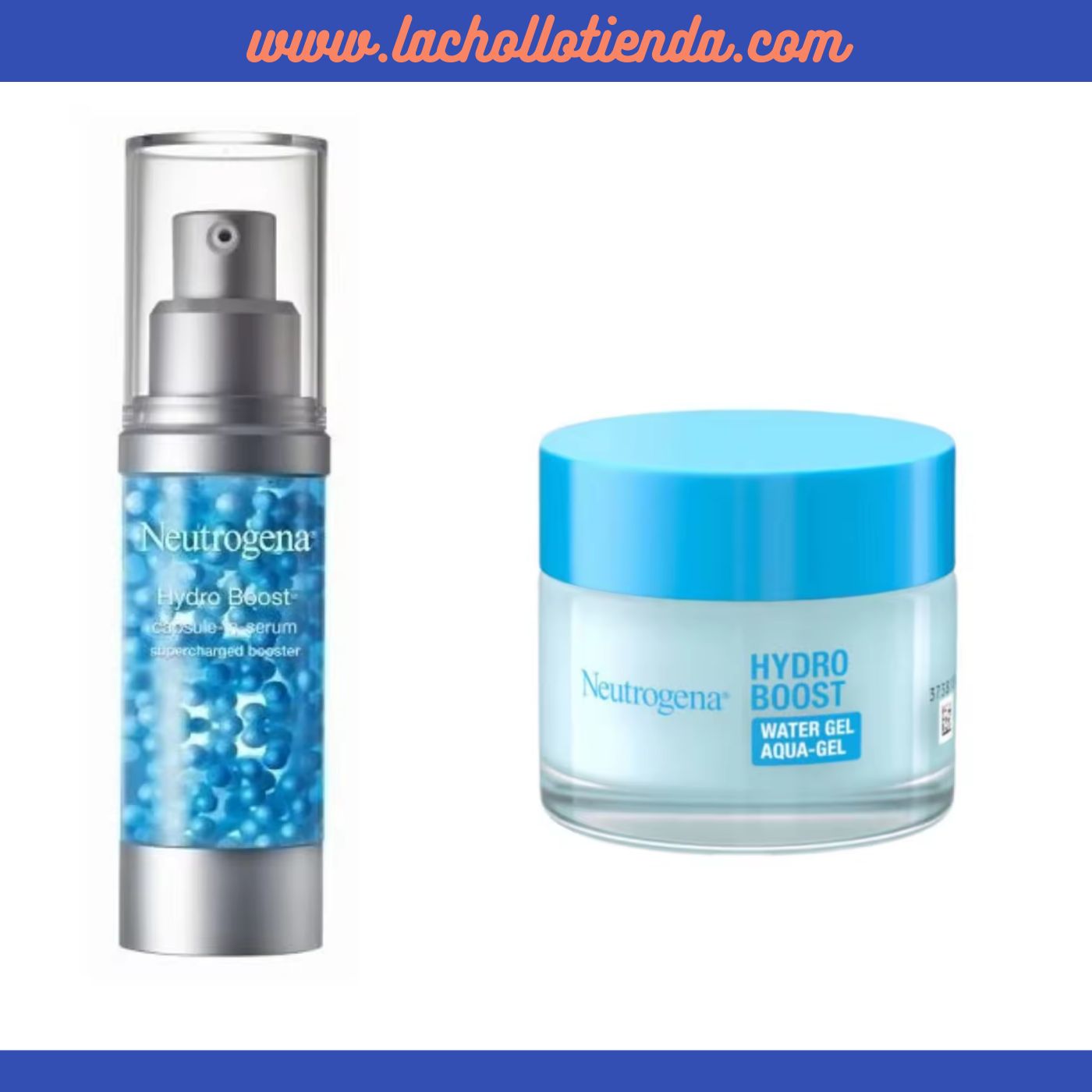 Neutrogena PACK  Hydro Boost - Sérum Facial con Microperlas de Vitamina E y Ácido Hilaurónico + Crema facial Agua Gel con Ácido Hialurónico 50ml