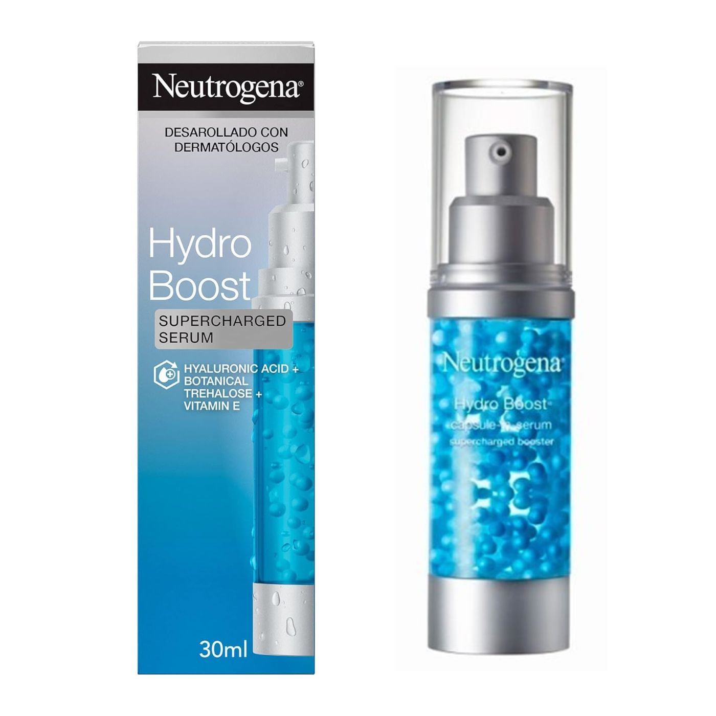 Neutrógena Hydro Boost Sérum 30ml con Microperlas de vitamina E y ácido hilaurónico