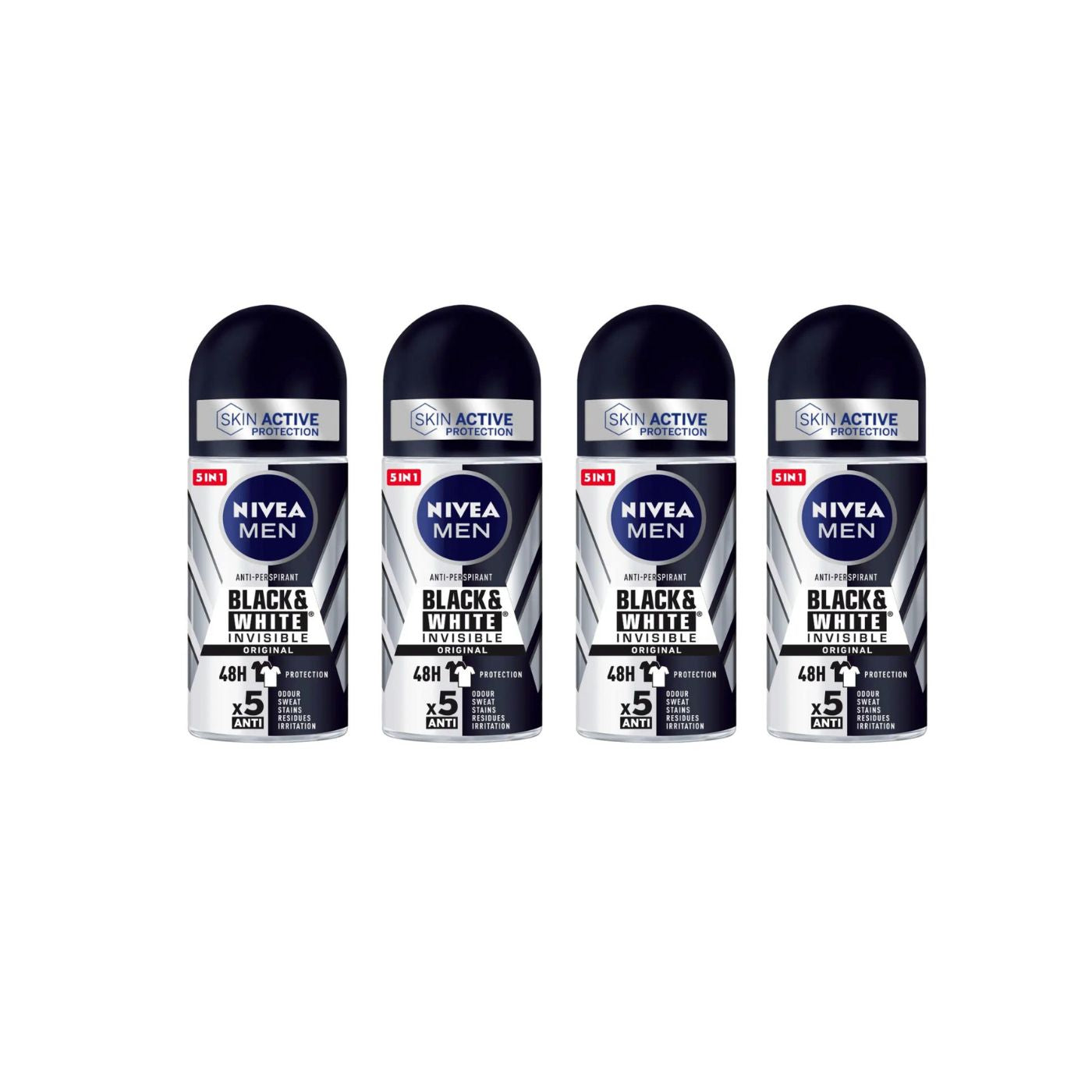 nivea men desodorante roll on black white invisible