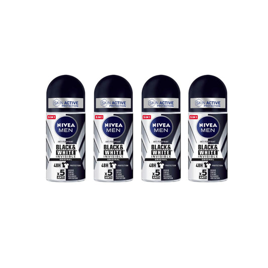 nivea men desodorante roll on black white invisible