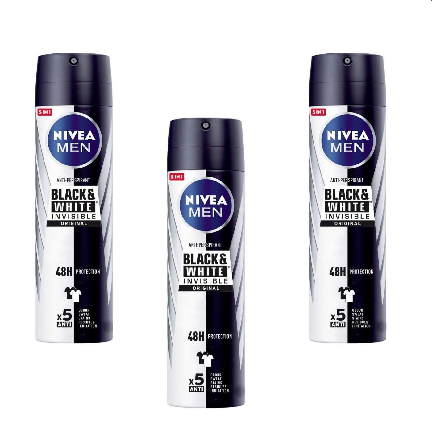 nivea desodorante black & White hombre