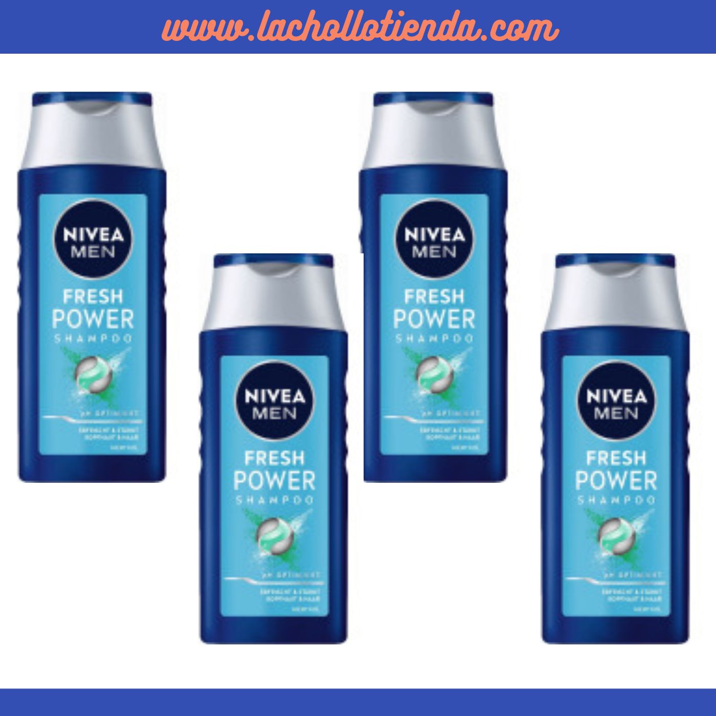 Nivea Men PACK - Champu FRESH POWER 4X250ml.