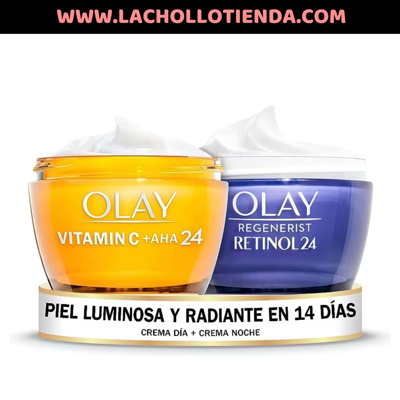 OLAY - Pack dúo Regenerist - Crema de día 50ML con vitamina C + Retinol24 Crema de Noche 50ML