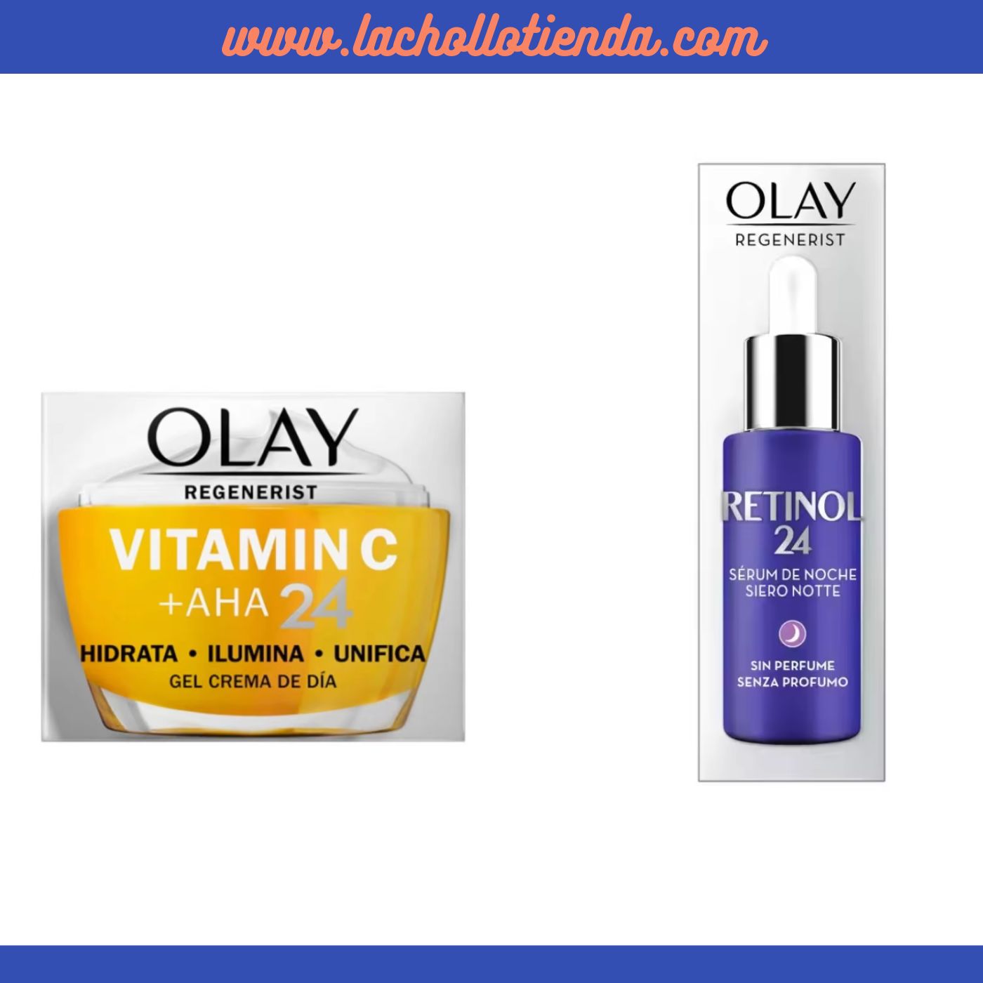 OLAY PACK - Crema De Día Vitamina C + Sérum De Noche  Retinol 24 - 40ml