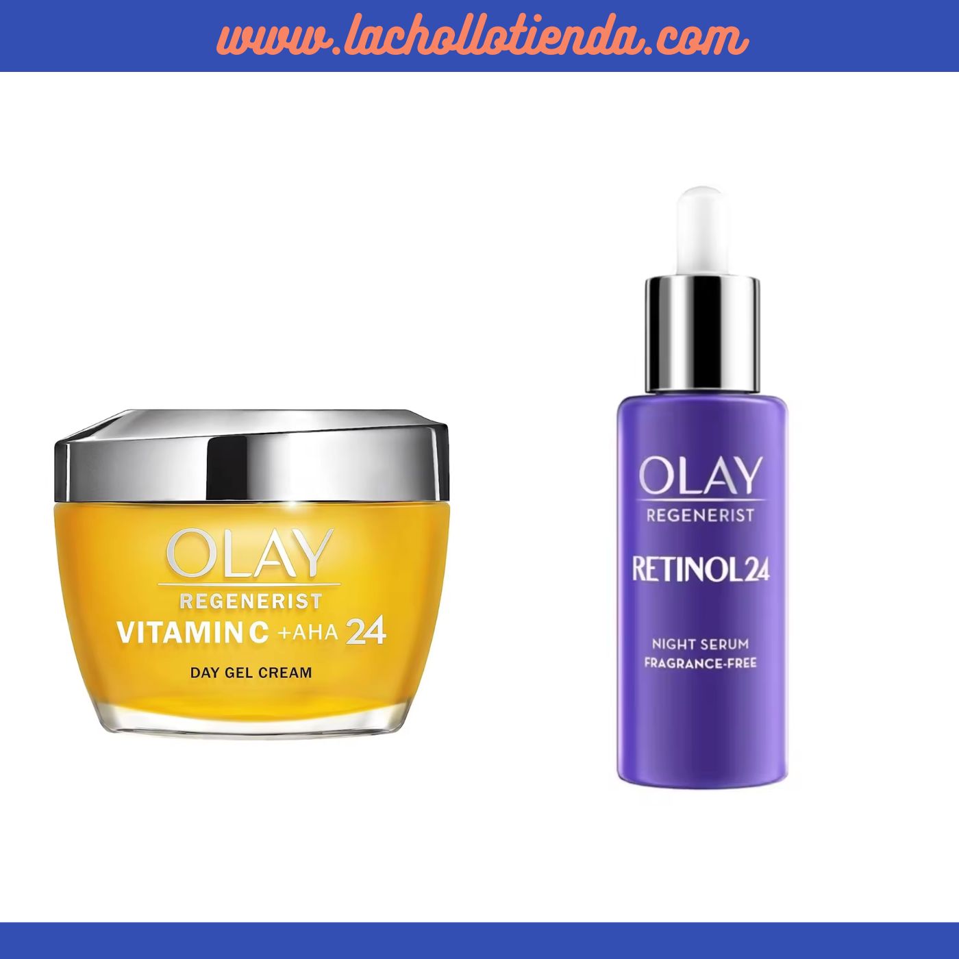 OLAY PACK - Crema De Día Vitamina C + Sérum De Noche  Retinol 24 - 40ml