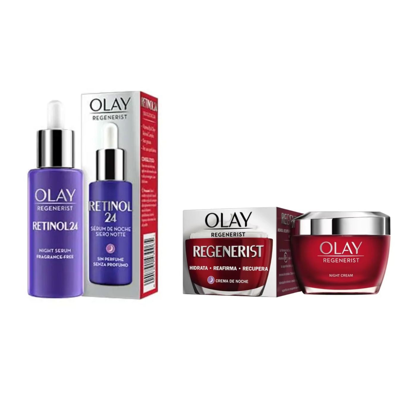 olay pack crema y serum