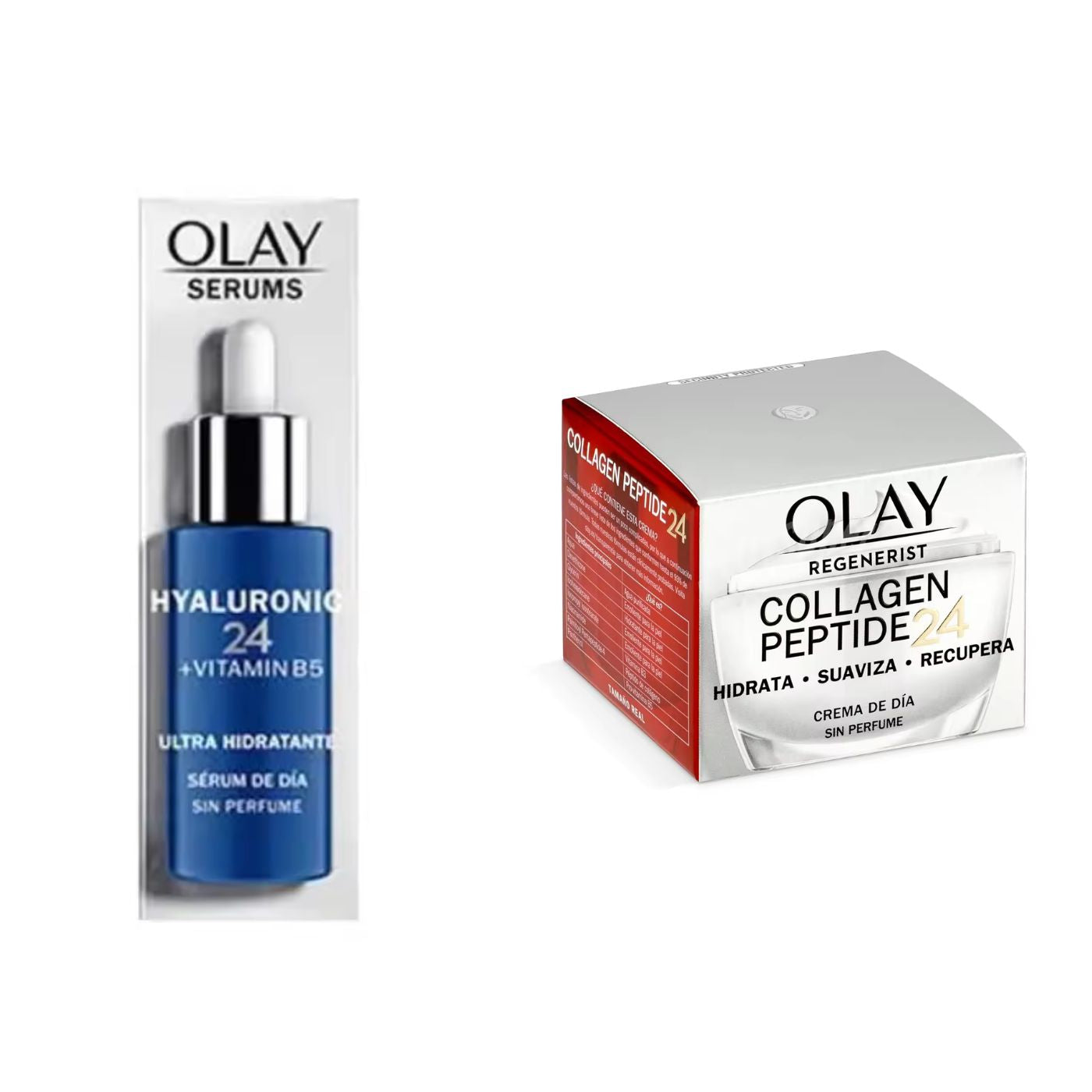 Pack Olay Crema día peptide24 y serum hyaluronic