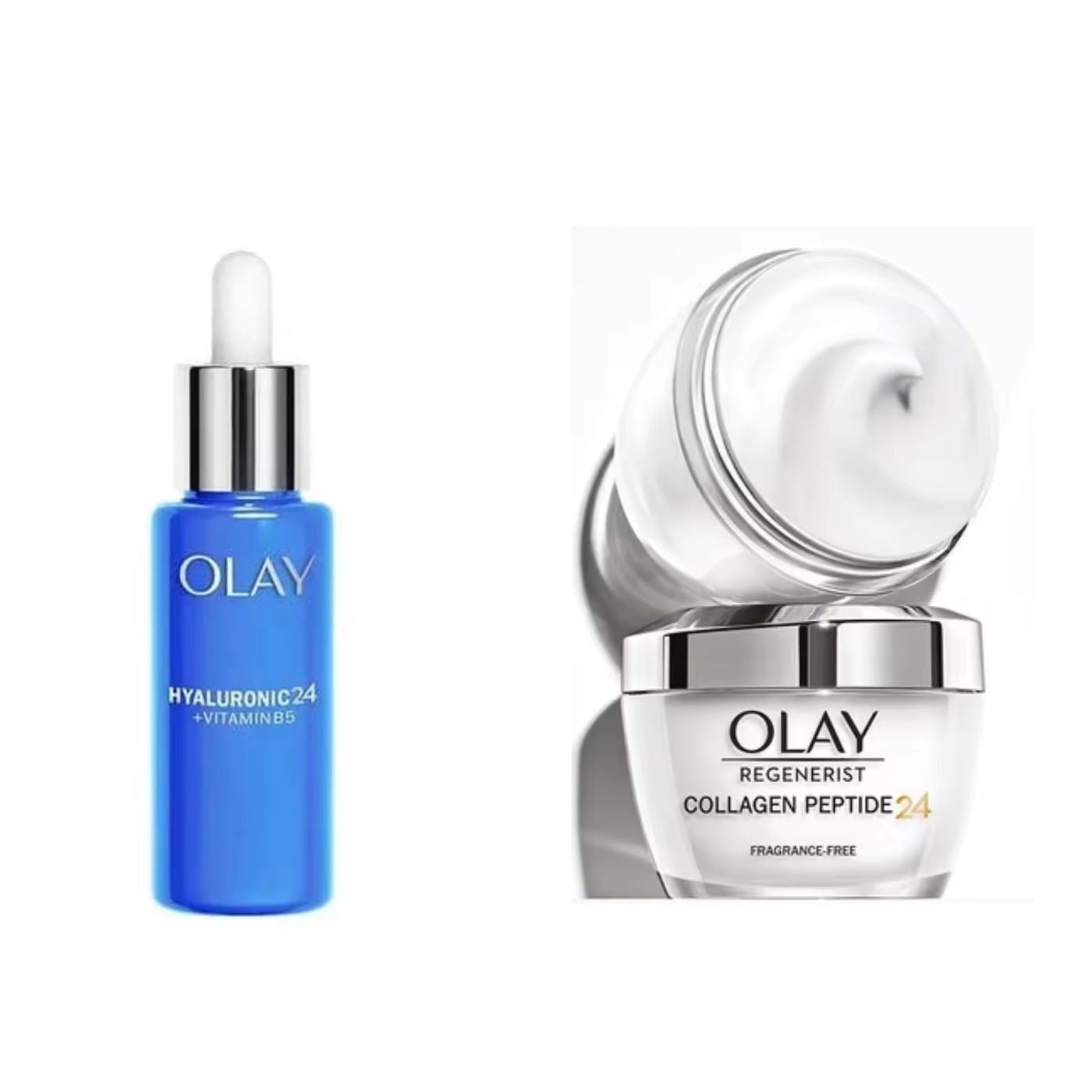olay crema de dia  peptidos + serum acido hialurónico