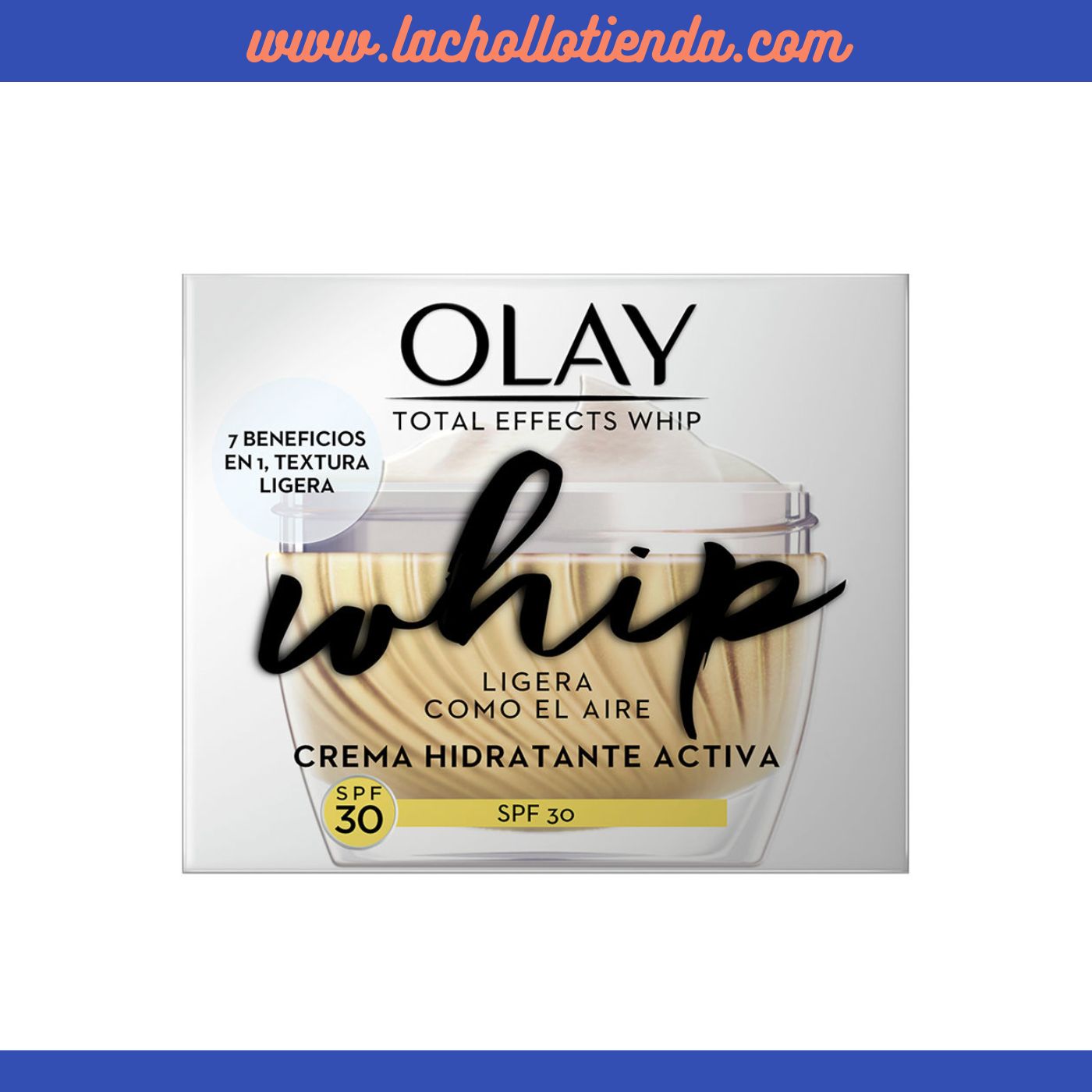 Olay - WHIP TOTAL EFFECTS - Crema hidratante activa SPF30 - 50ml