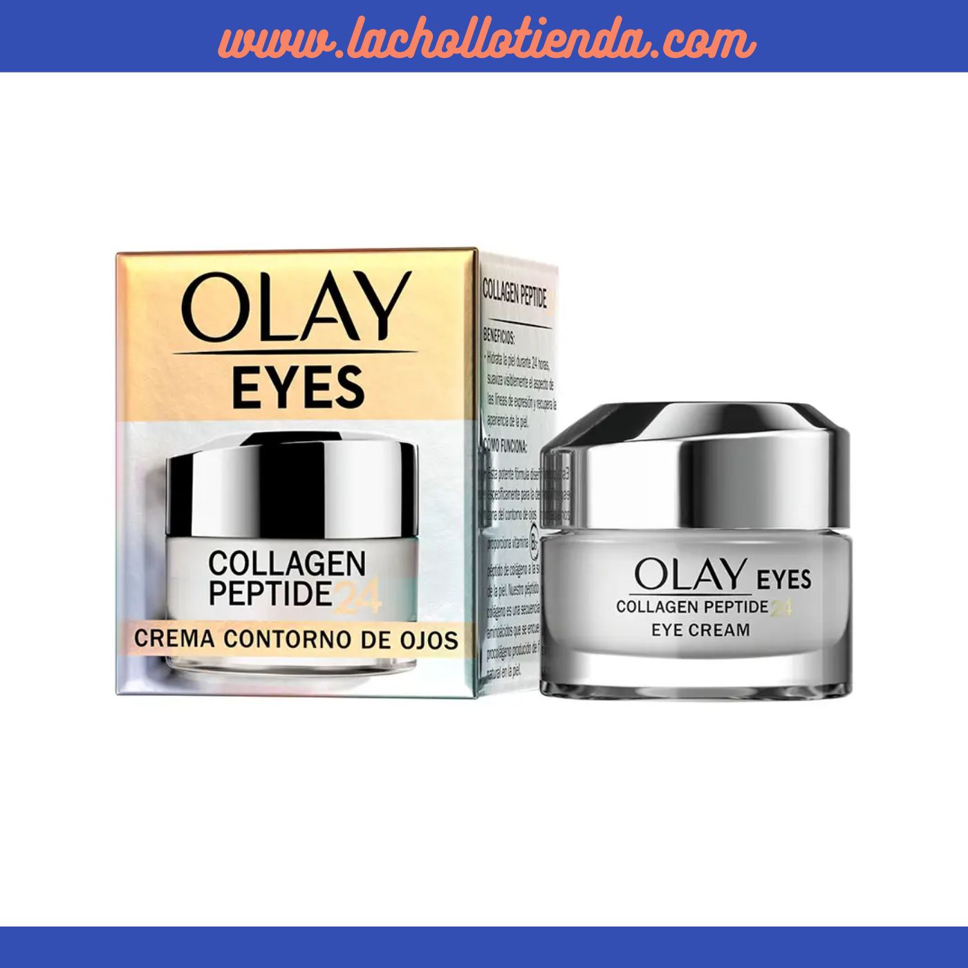 Olay Collagen Peptide 24 crema contorno de ojos tarro 15ml.