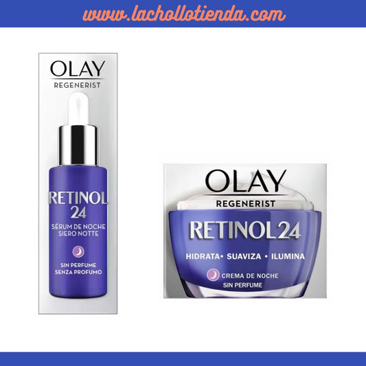 Olay PACK- Sérum De Noche - Retinol 24 - 40ml + Crema Hidratante de noche Con Retinol 24 Sin Perfume 50ml