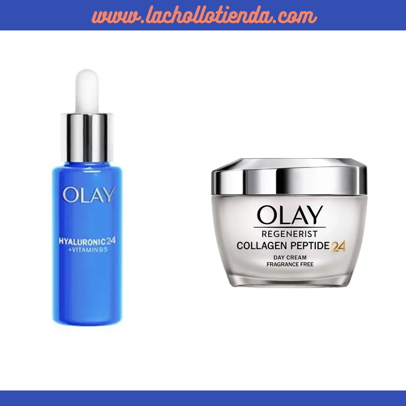 Olay Pack - Collagen Peptide 24- Crema de Día 50ml + Sérum de Día   - Hyaluronic 24 + Vitamina B5 40ml