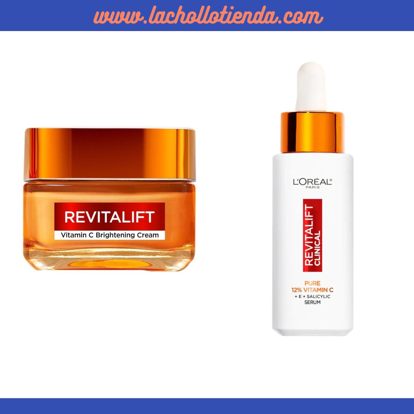 PACK L'Oréal Revitalift - Sérum Clinical 12% Pure Vitamin C - 30ml + Crema Alisadora de Poros Vitamina C 50ml