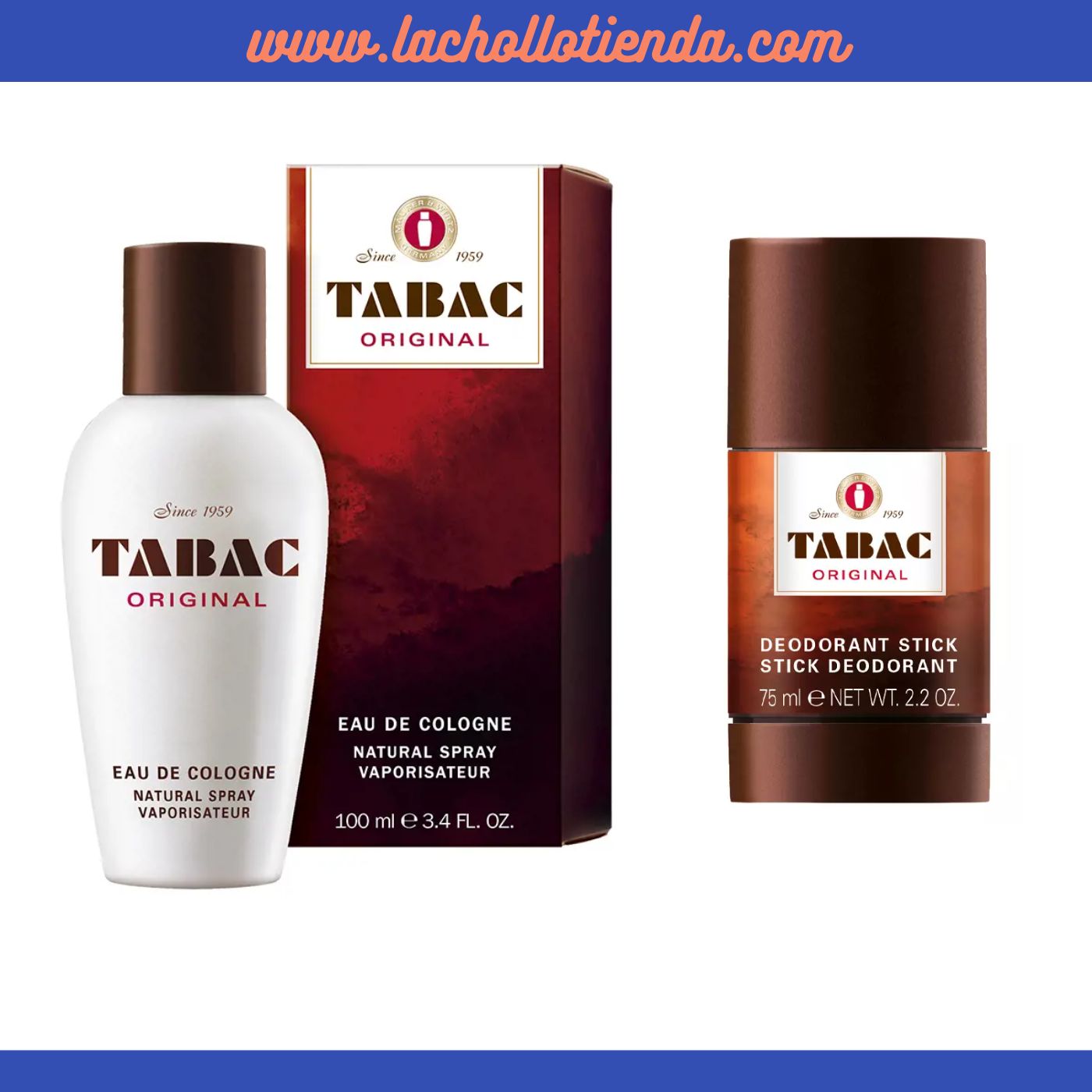 PACK Tabac Original - Eau de Cologne 100ml + Desodorante Stick 75ml Para Hombre