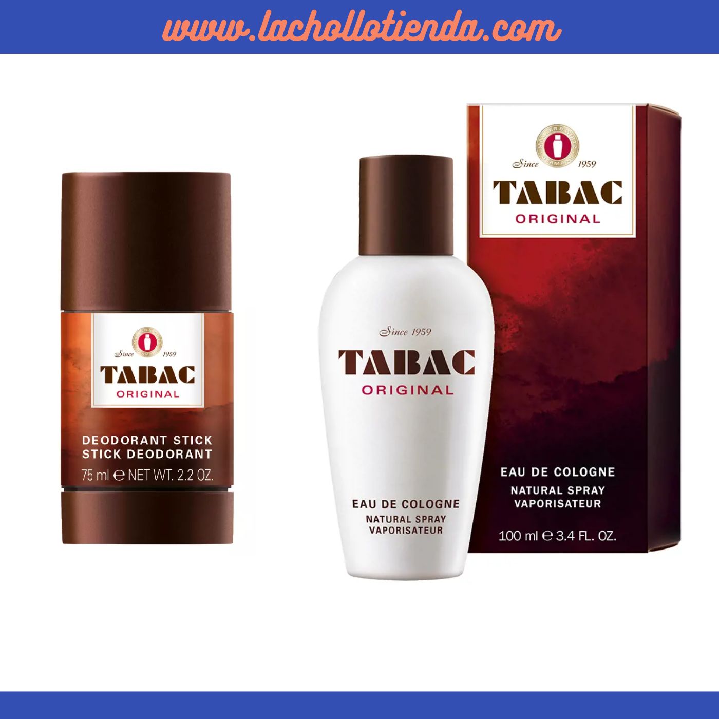 PACK Tabac Original - Eau de Cologne 100ml + Desodorante Stick 75ml Para Hombre