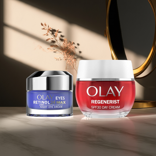 Pack Olay Regeneris tCrema Facial de Dia SPF30 50ml Olay Retinol 24MAX 4 Contorno de Ojos Crema de Noche
