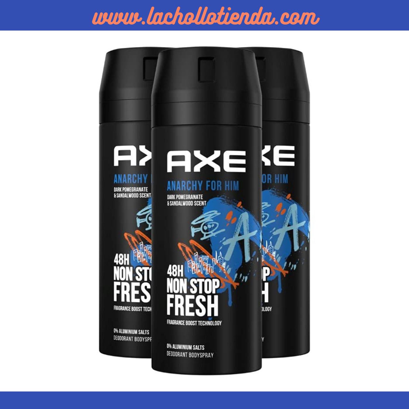 Packs Ahorro Desodorante Axe 48h Anarchy for Him Spray 150ml