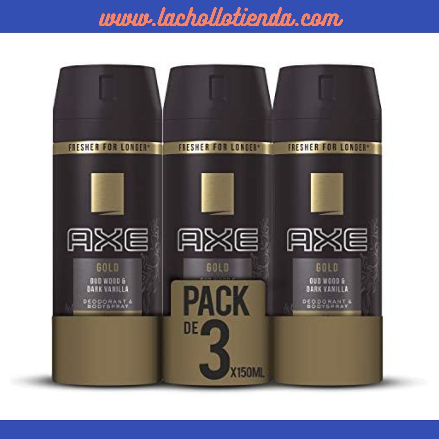 Packs Ahorro Desodorante Axe 48h Gold Spray 150ml