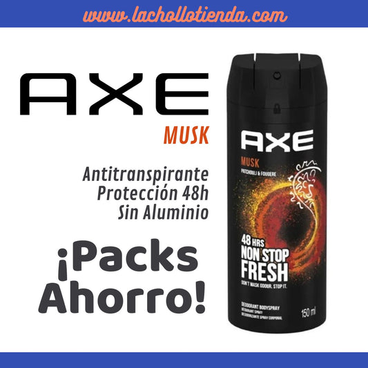 Packs Ahorro Desodorante Axe 48h Musk Spray 150ml