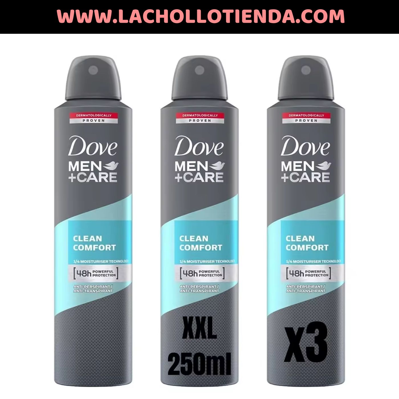 Packs Ahorro Desodorante DOVE MEN - Clean Confort 48h 250ml