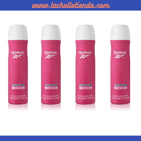 Reebok - Inspire Your Mind - Desodorante Para Mujer 4x150ml.