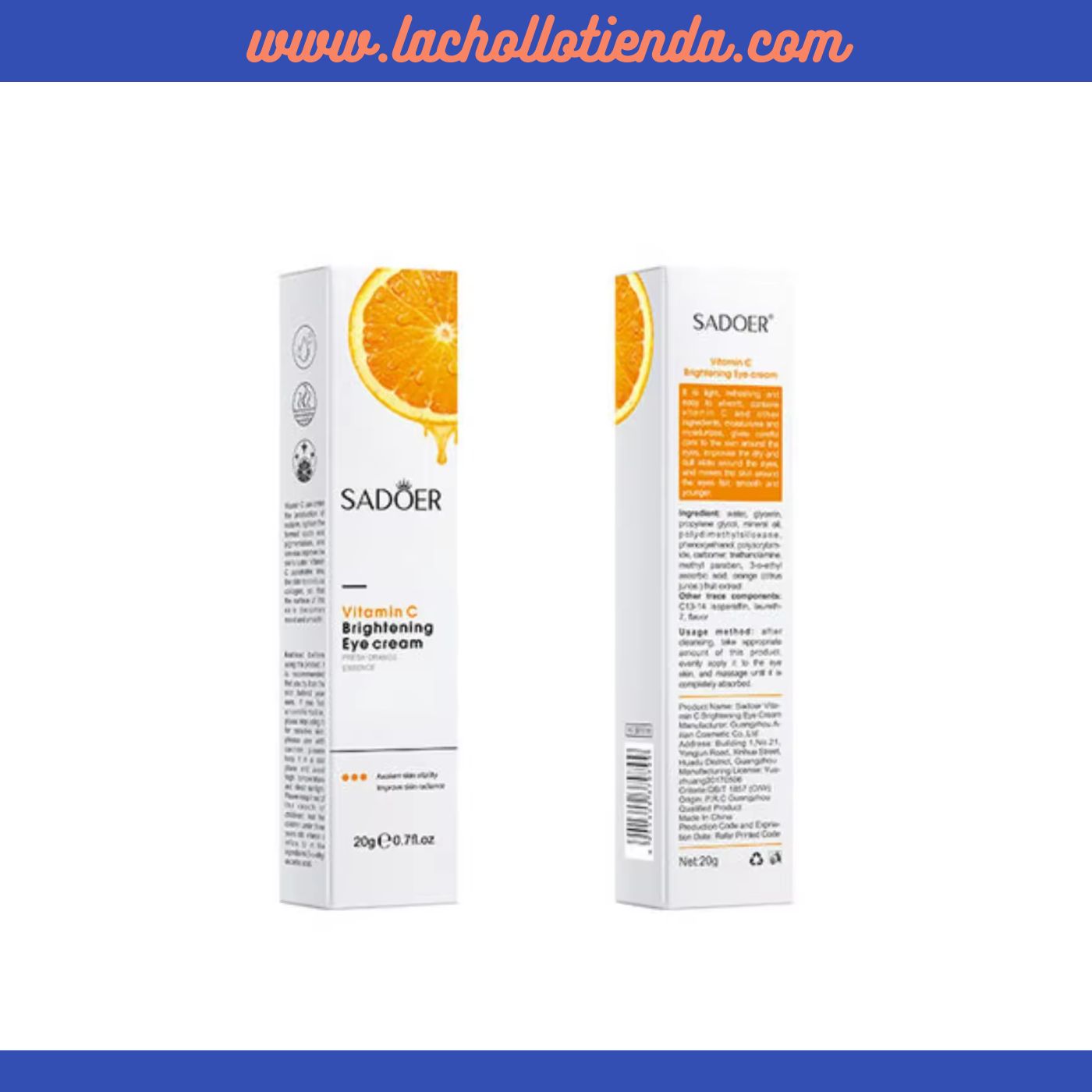 SADOER - Contorno Ojos con Vitamina C -  Hidratante -  Antiedad 20mg.