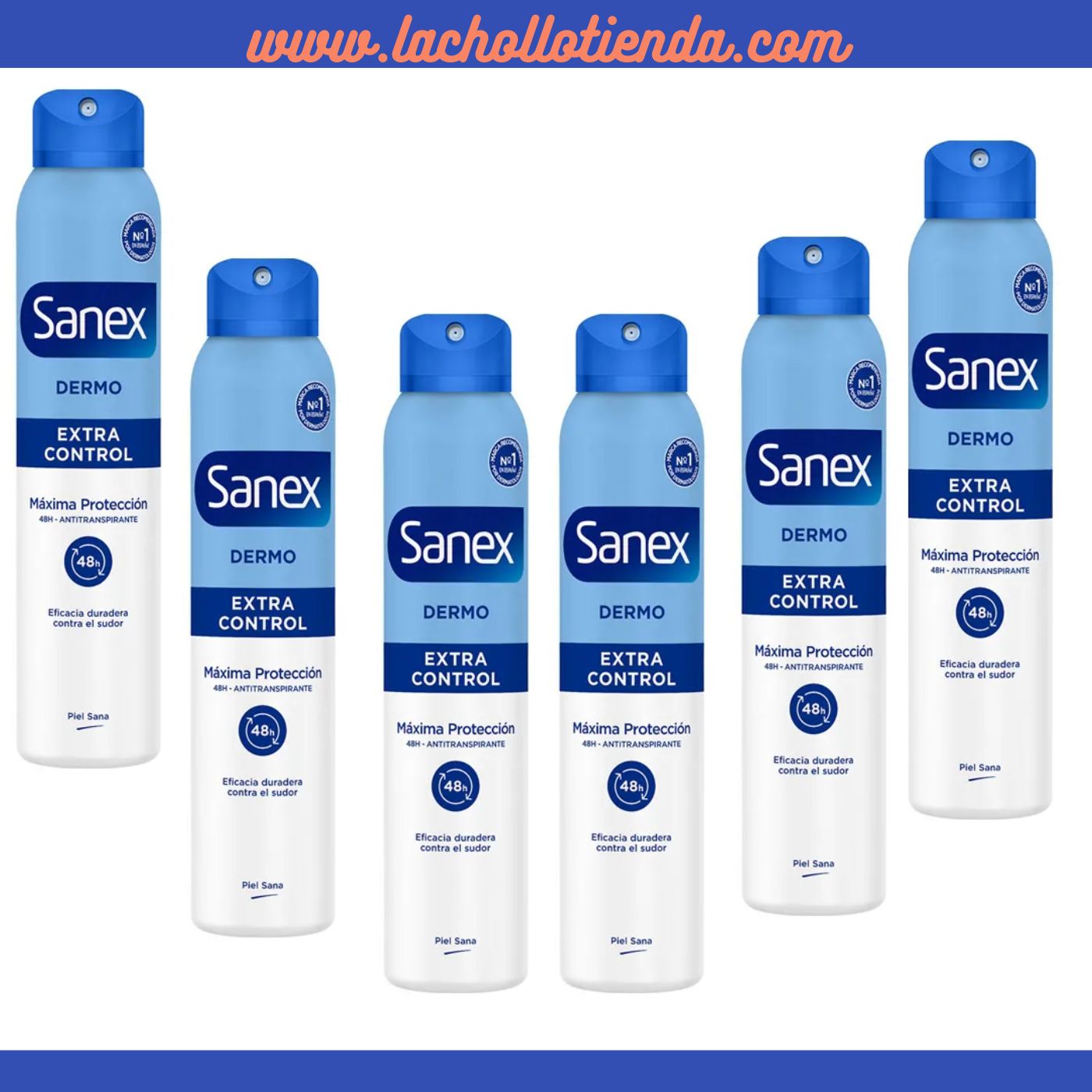 Sanex Pack - Dermo Extra Control 48H - Desodorante Spray 6X200ml.