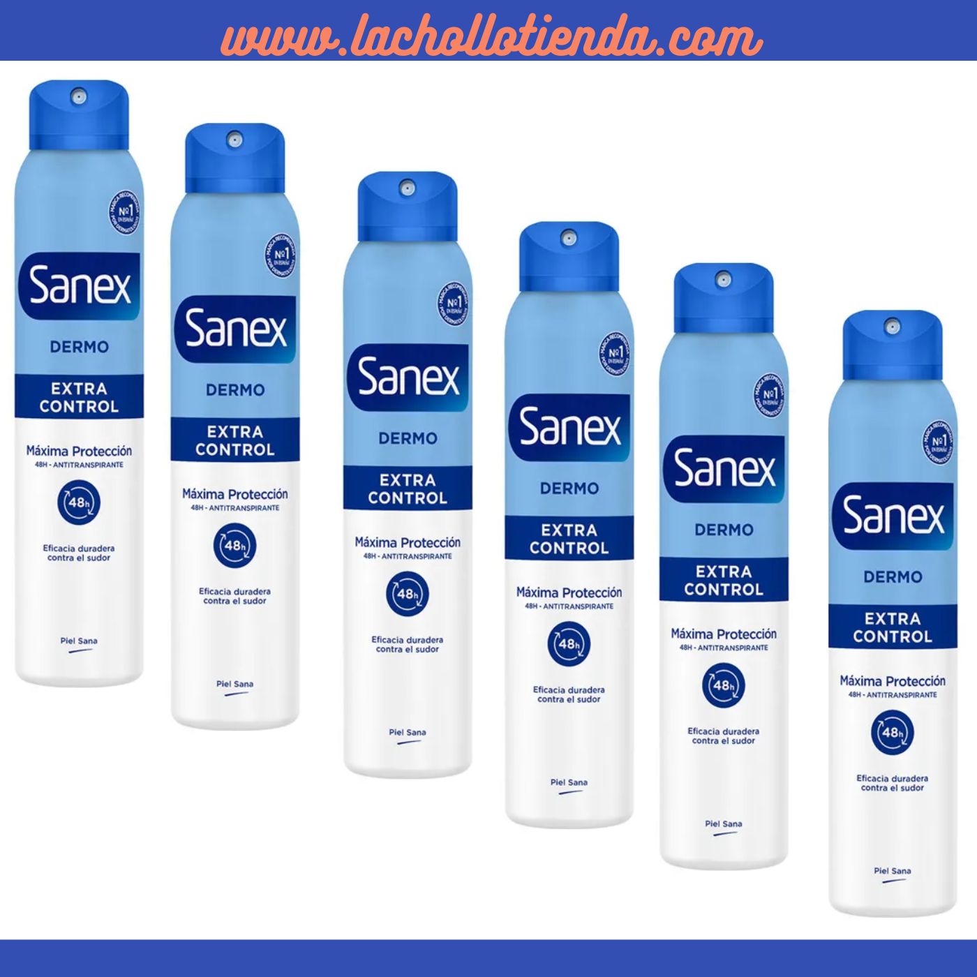 Sanex Pack - Dermo Extra Control 48H - Desodorante Spray 6X200ml.