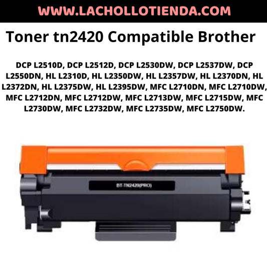 Toner TN2420 (Negro) Compatible impresoras Brother