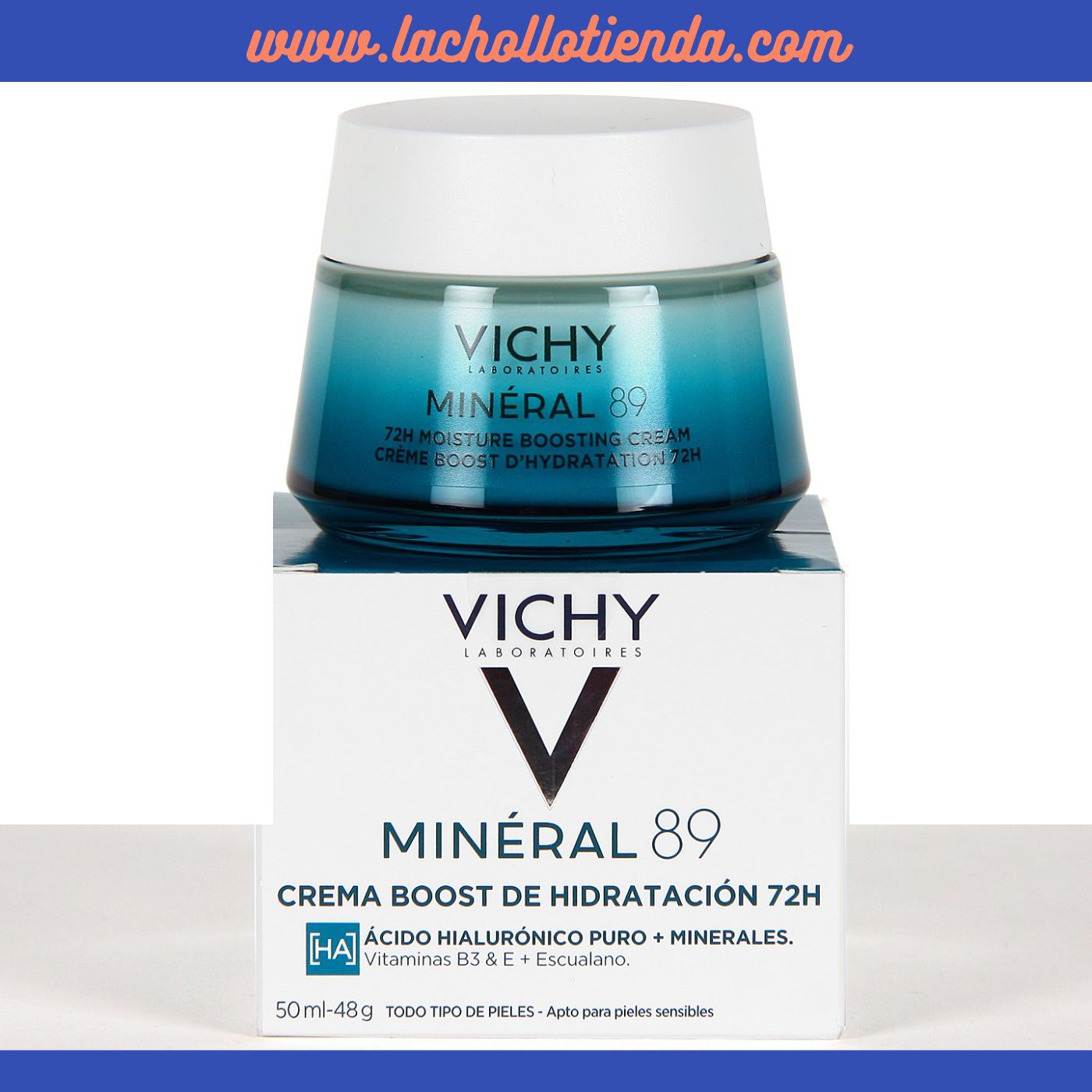 Vichy - Mineral 89 Crema Boost Hidratación 72h - Crema Hidratante 50ml.