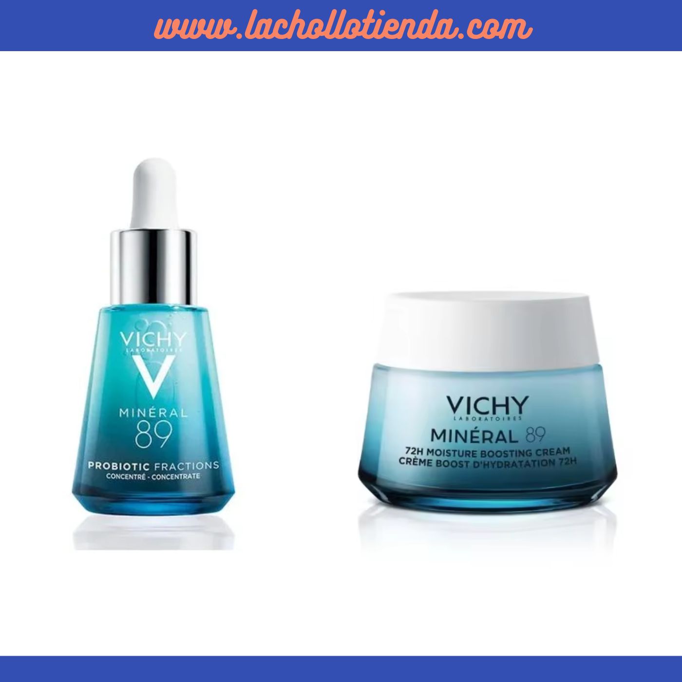 Vichy Tratamiento Mineral 89 Crema Boost Hidratación 72h - Crema Hidratante 50ml + Mineral 89 Probiotic Fractions Sérum  30ml