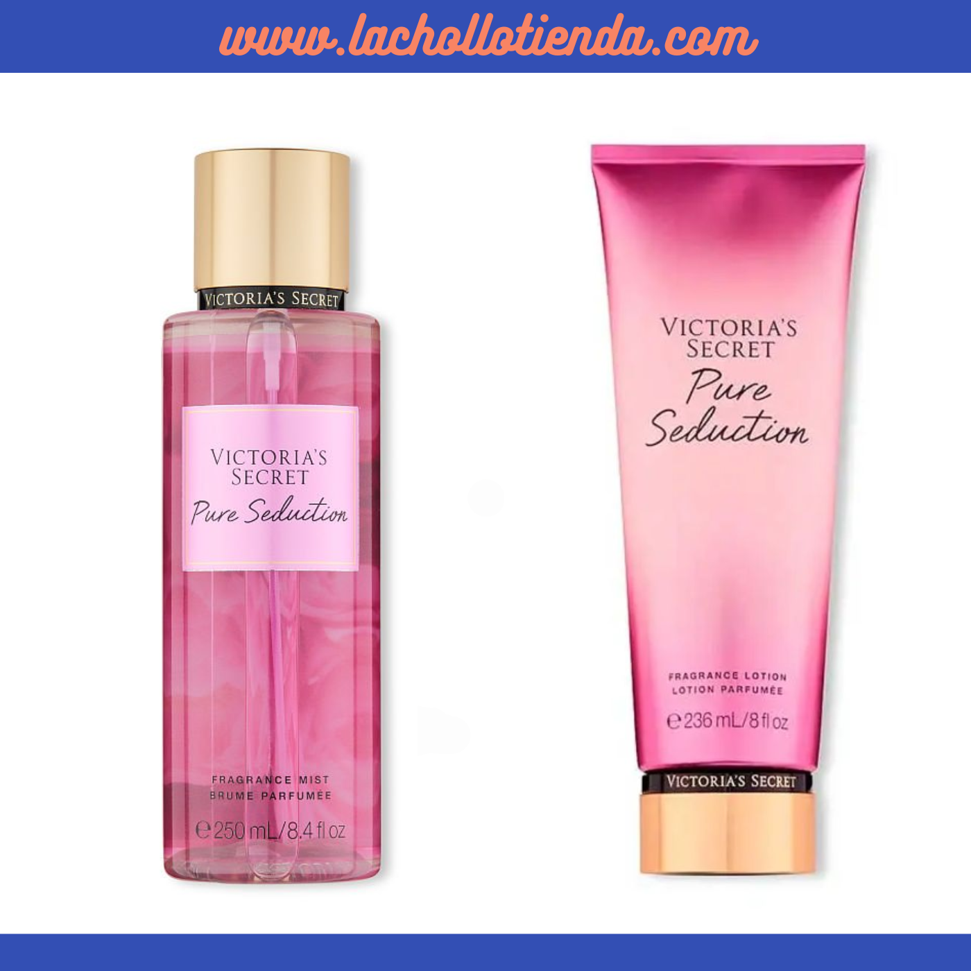 Victoria's Secret PACK Fragancia Pure Seduction - Loción Corporal 236ml + Bruma Corporal 250ml  Pera Mujer