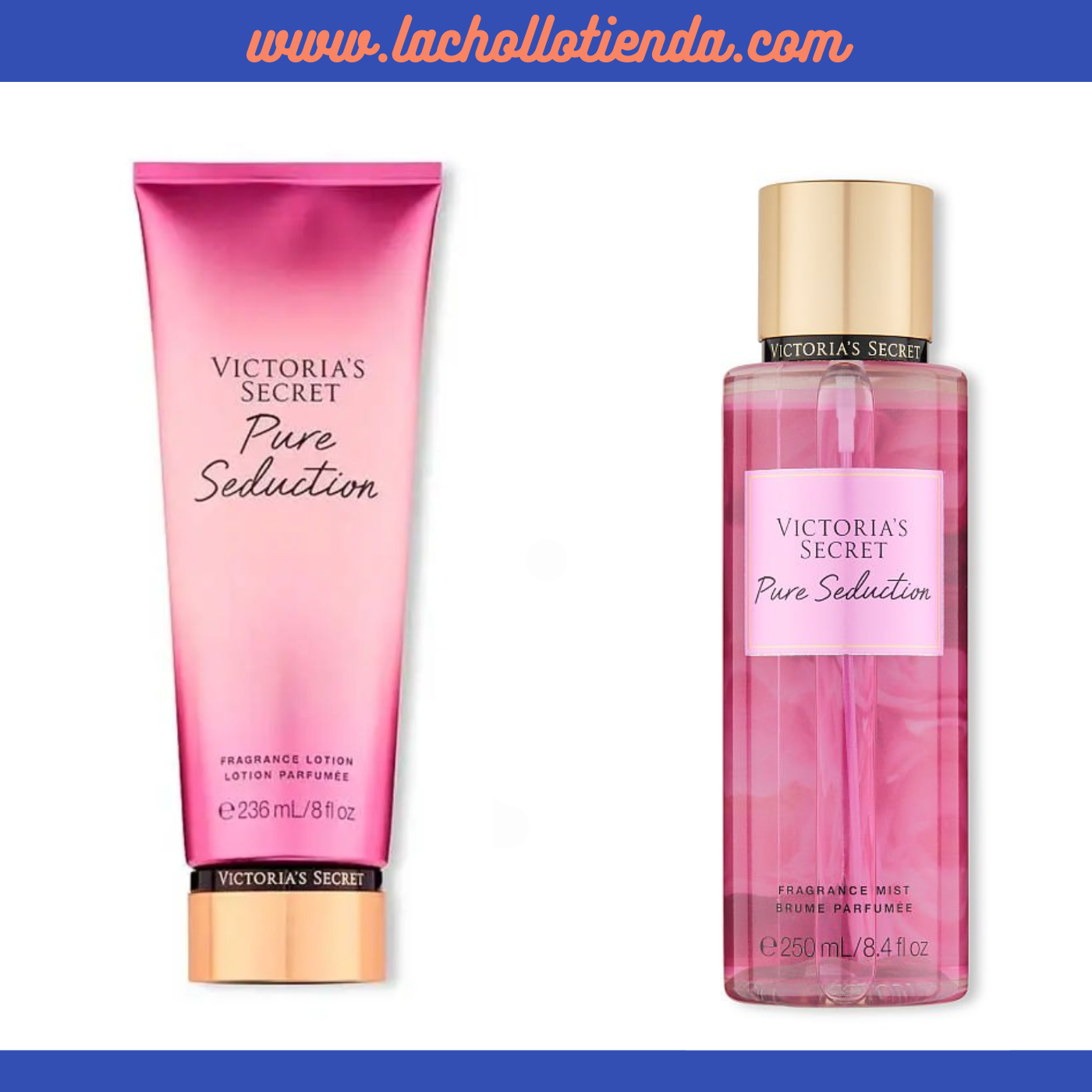 Victoria's Secret PACK Fragancia Pure Seduction - Loción Corporal 236ml + Bruma Corporal 250ml  Pera Mujer