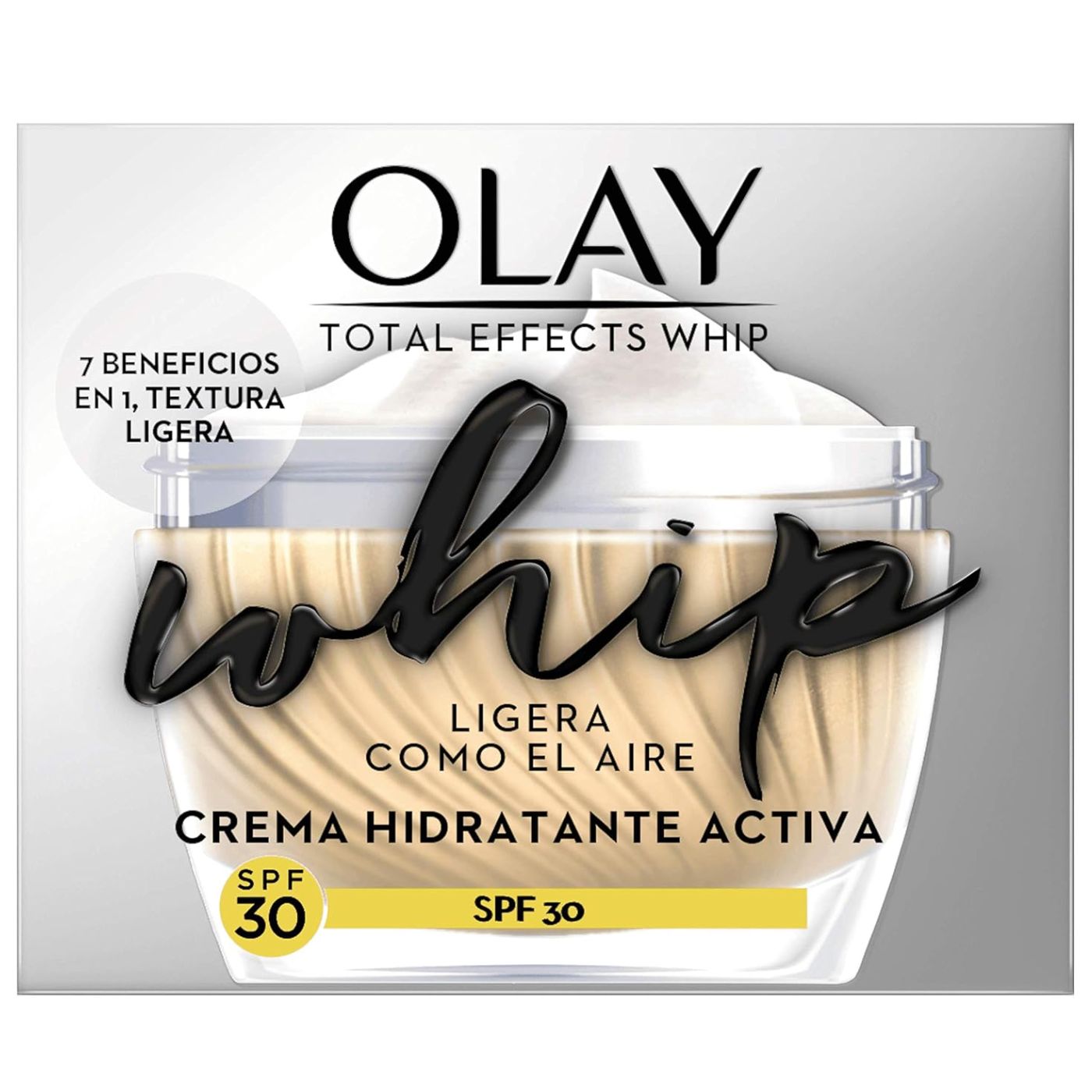 Olay - WHIP TOTAL EFFECTS - Crema hidratante activa SPF30 - 50ml