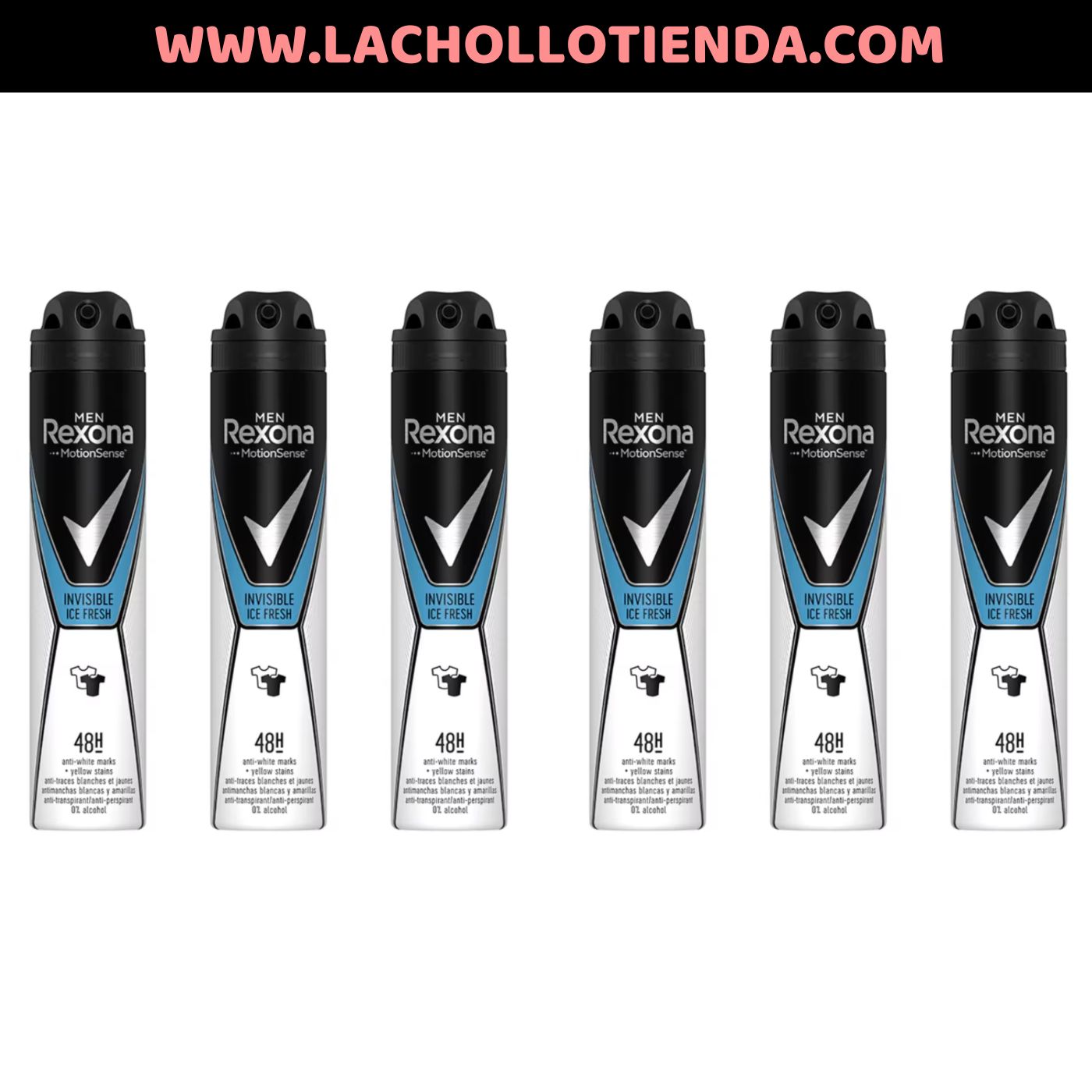 Rexona - Desodorante Hombre Invisible Ice Fresh Spray 200ml Packs