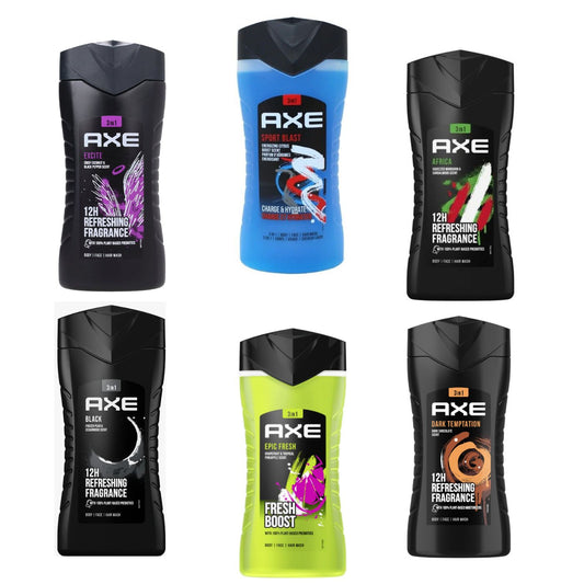 Pack Geles de ducha Axe Hombre Fragancias Variadas 6x250ml
