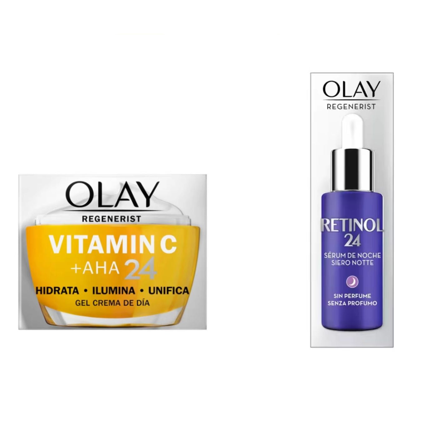 pack olay crema vitamina C + Serum Retinol
